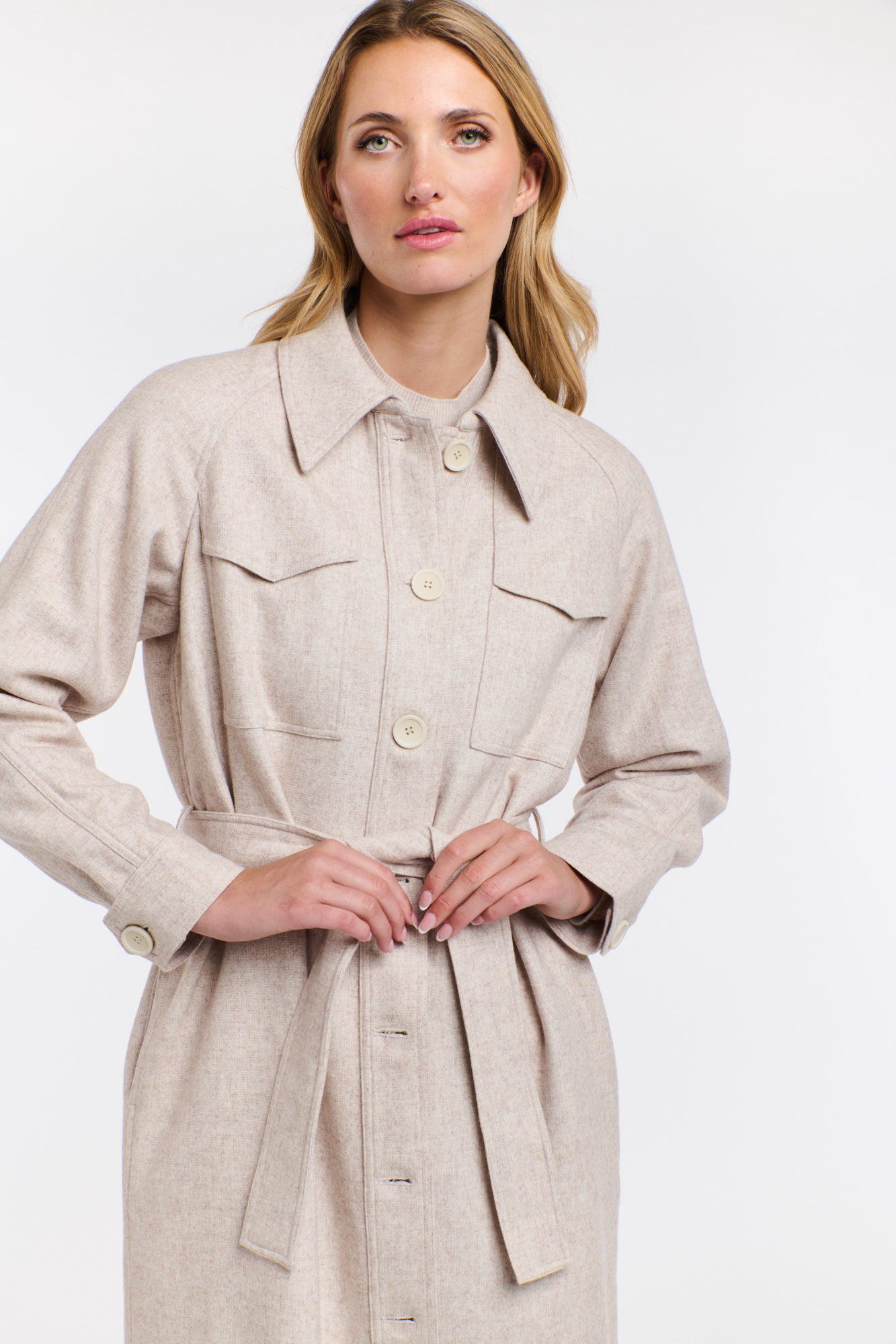 365 DAYS Erika Trench Coat - Vanilla Cream - Magpie Style