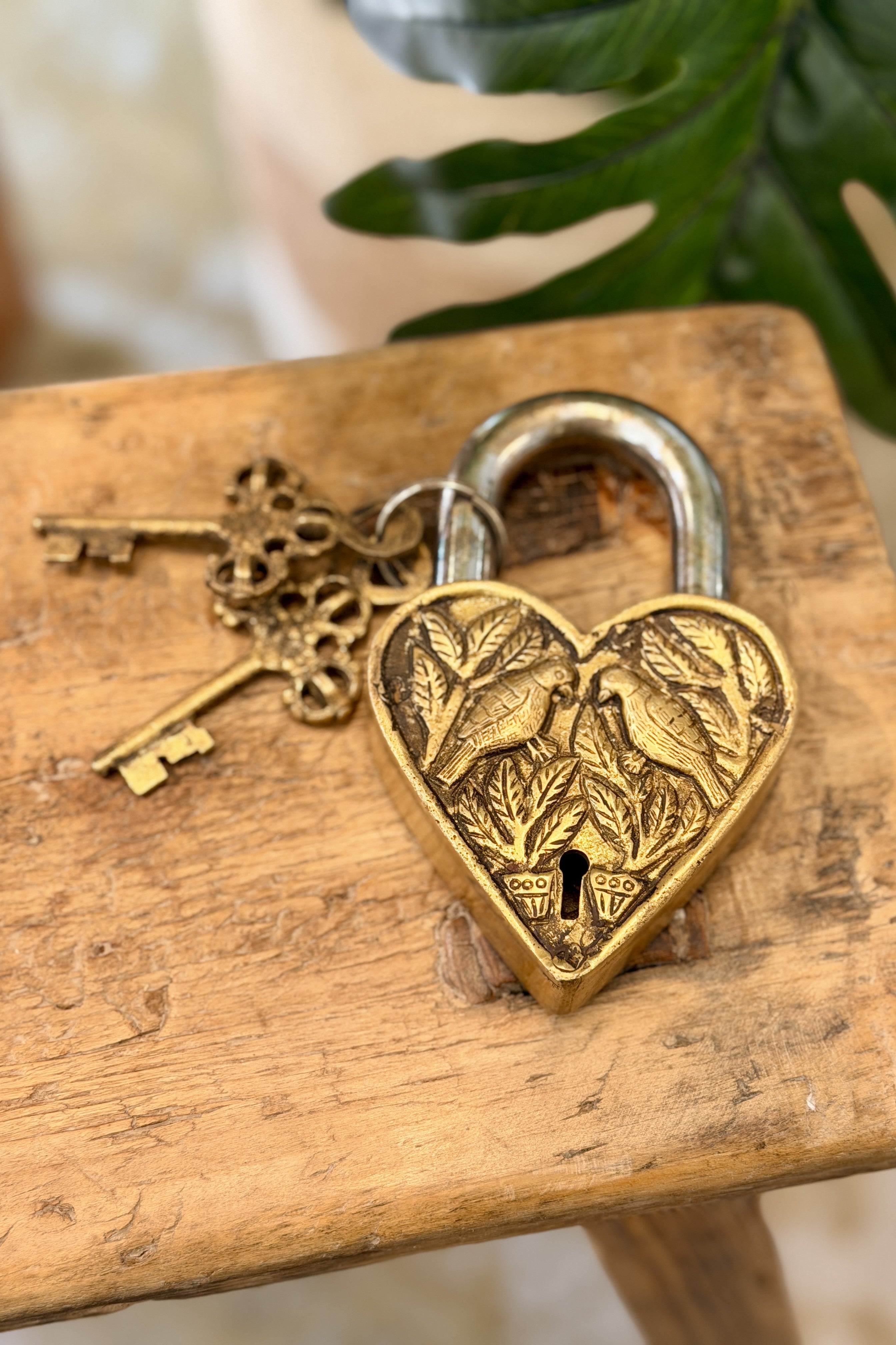 Brass Love Bird Lock - Magpie Style