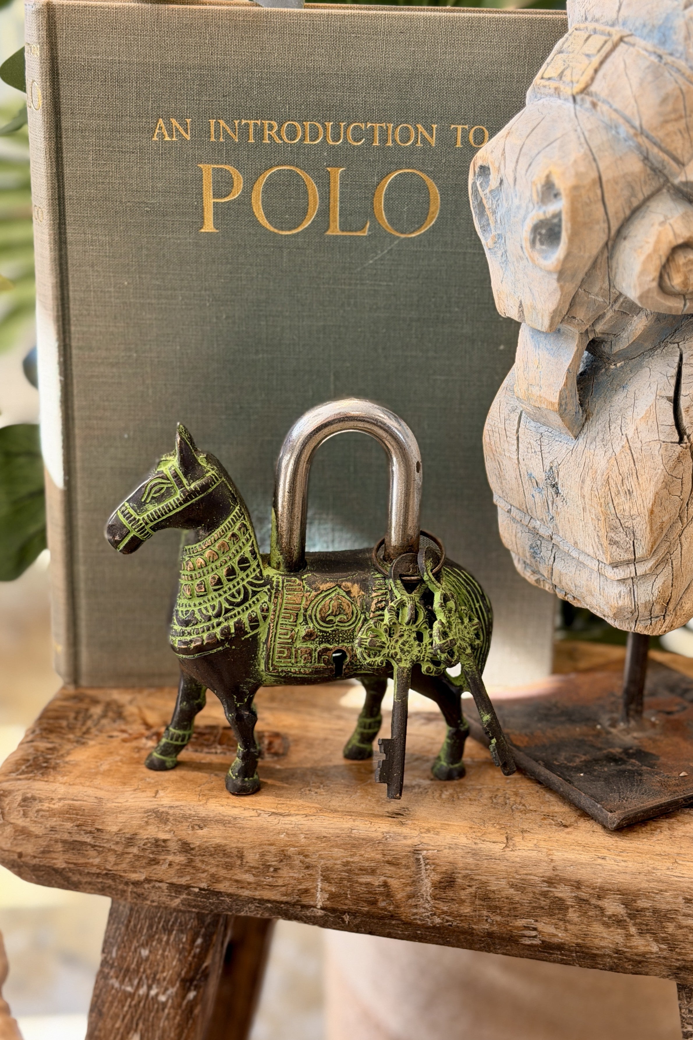 Green Horse Brass Lock - Magpie Style