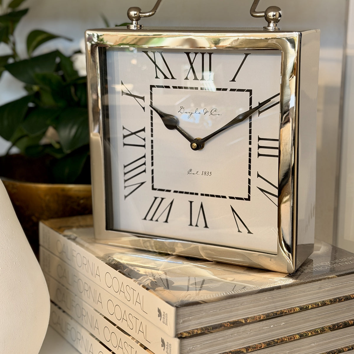 Nickel Handle Clock – Magpie Style