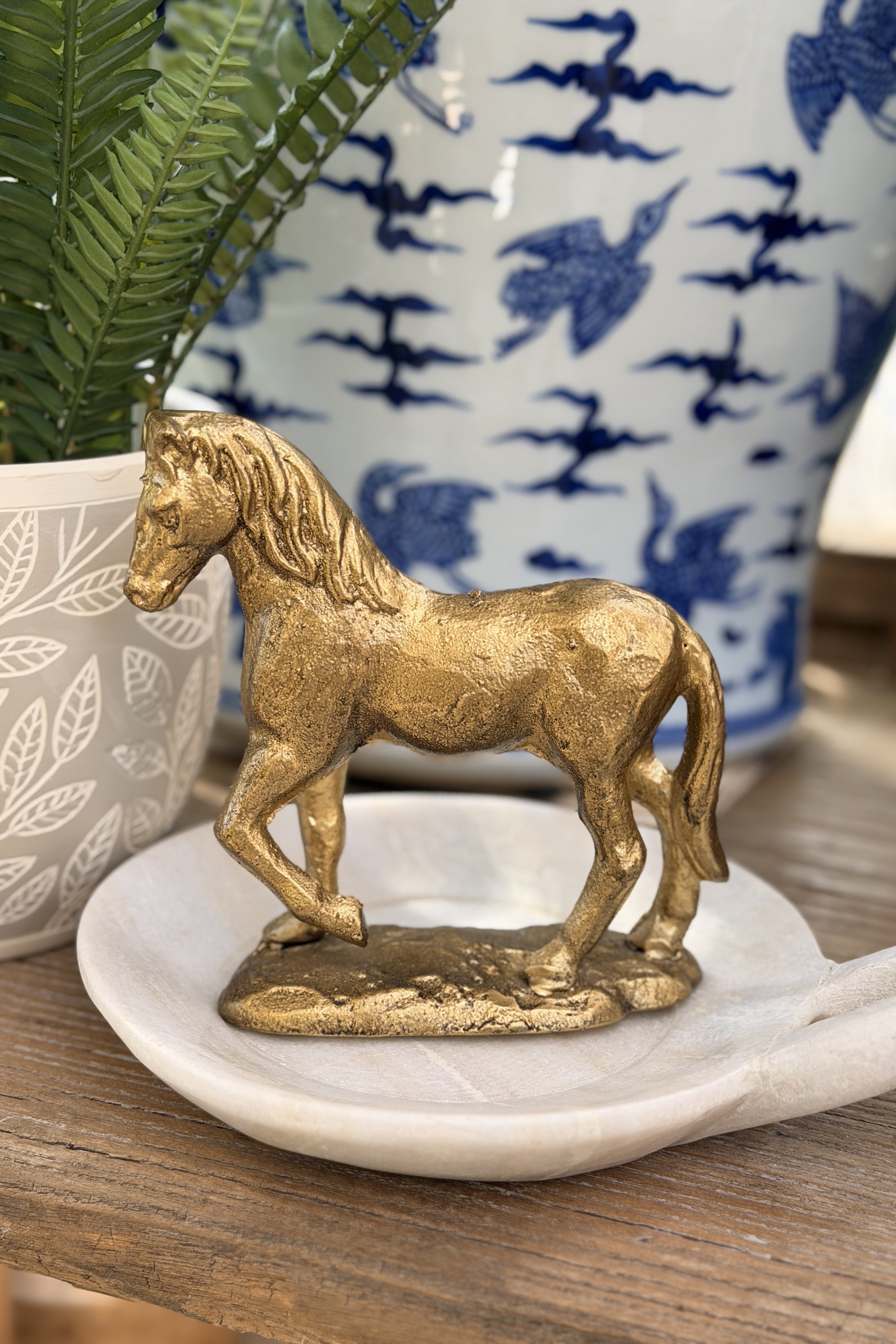 Gold Decorative Horse - Magpie Style