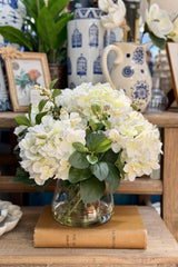Large Hydrangea Lush Leaf - White