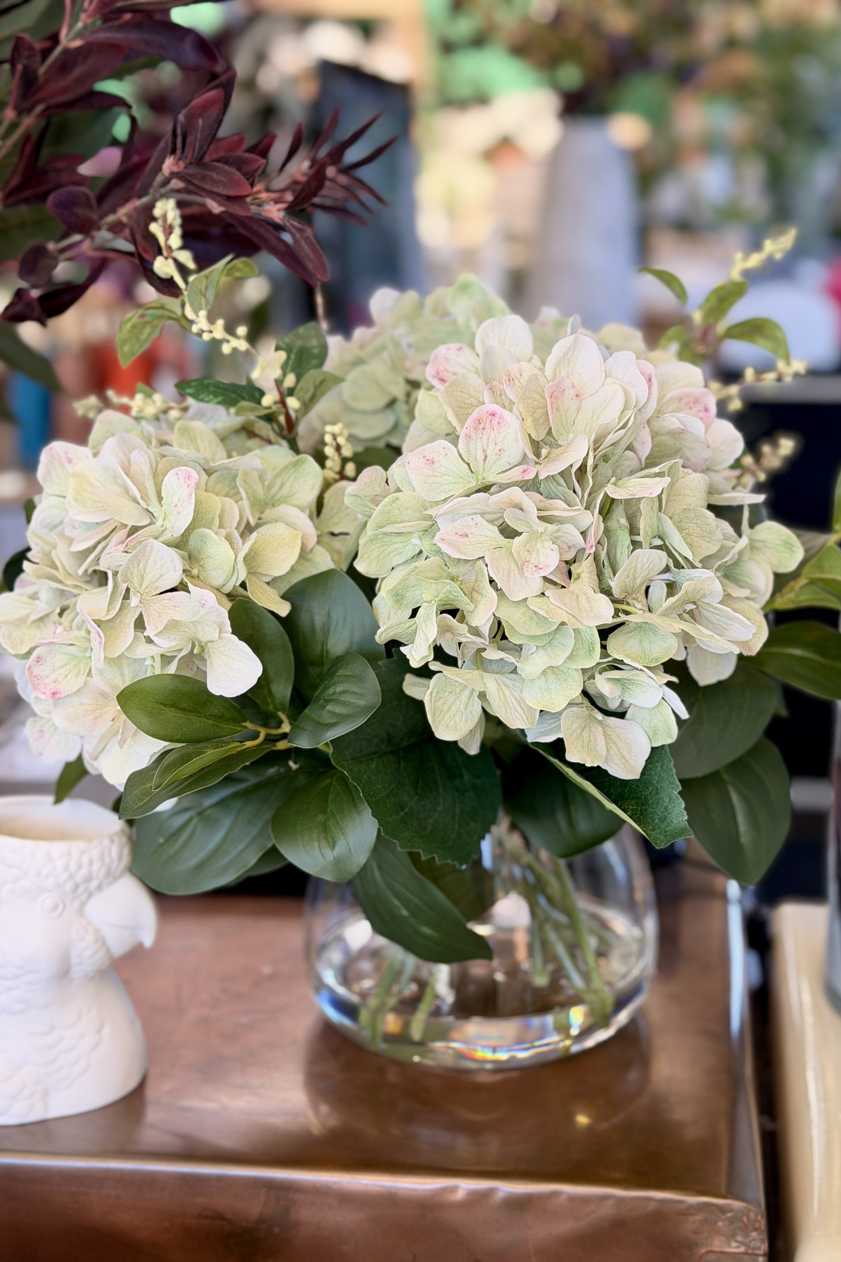 Medium Hydrangea Lush Leaf - Green - Magpie Style