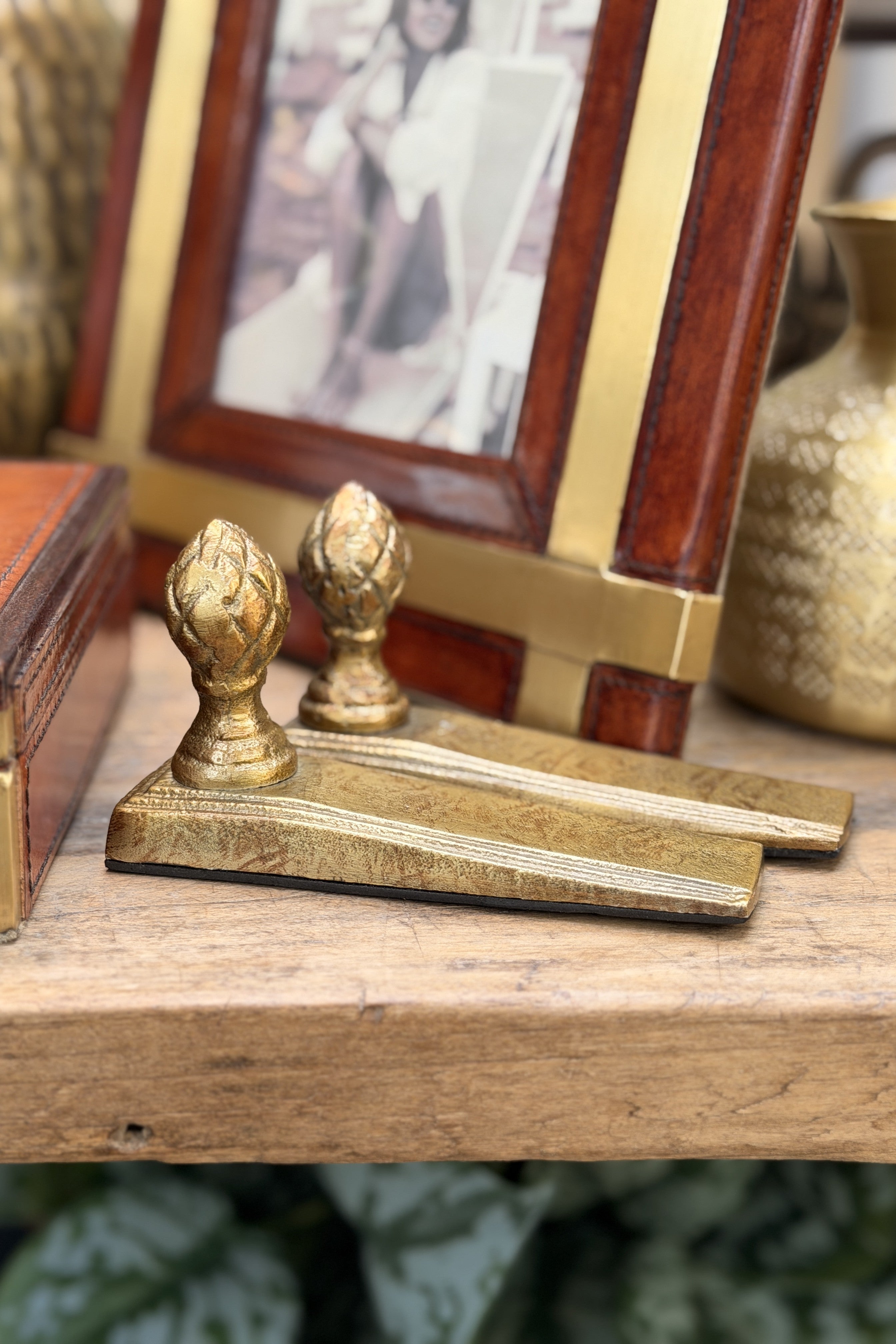 Brass Acorn Door Stopper - Magpie Style