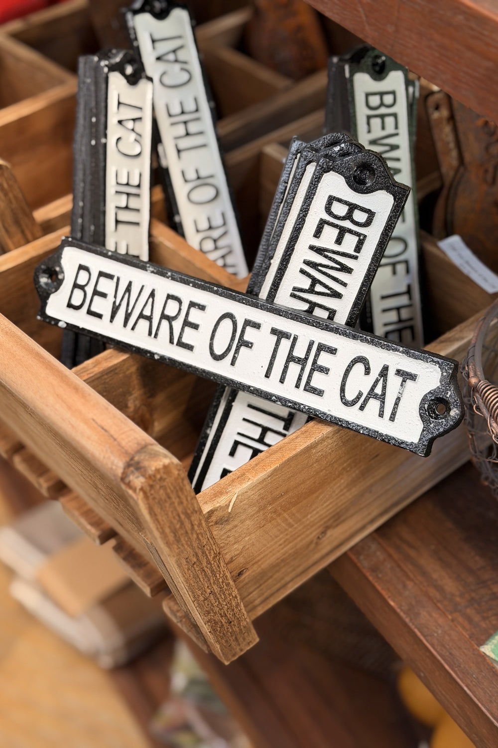Cast Iron Beware of the Cat