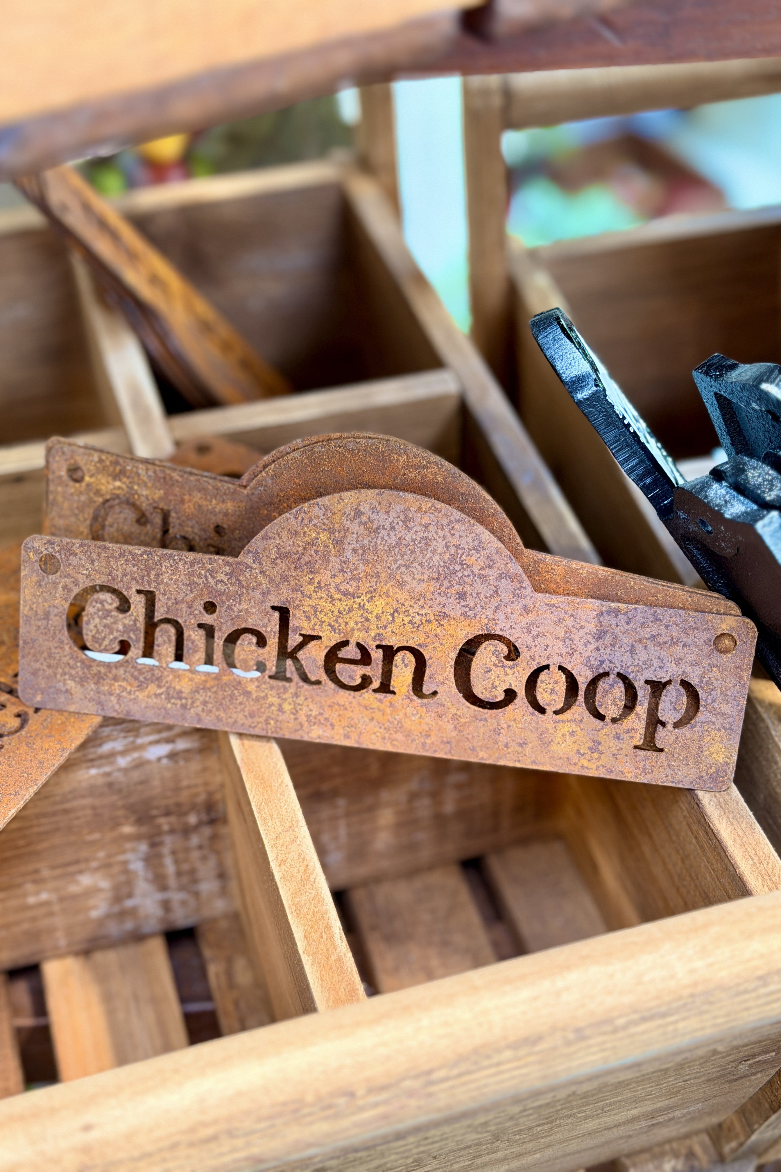 Chicken Coop Sign - Rust Finish - Magpie Style