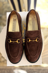 KATHRYN WILSON Shandre Loafer - Chocolate Suede