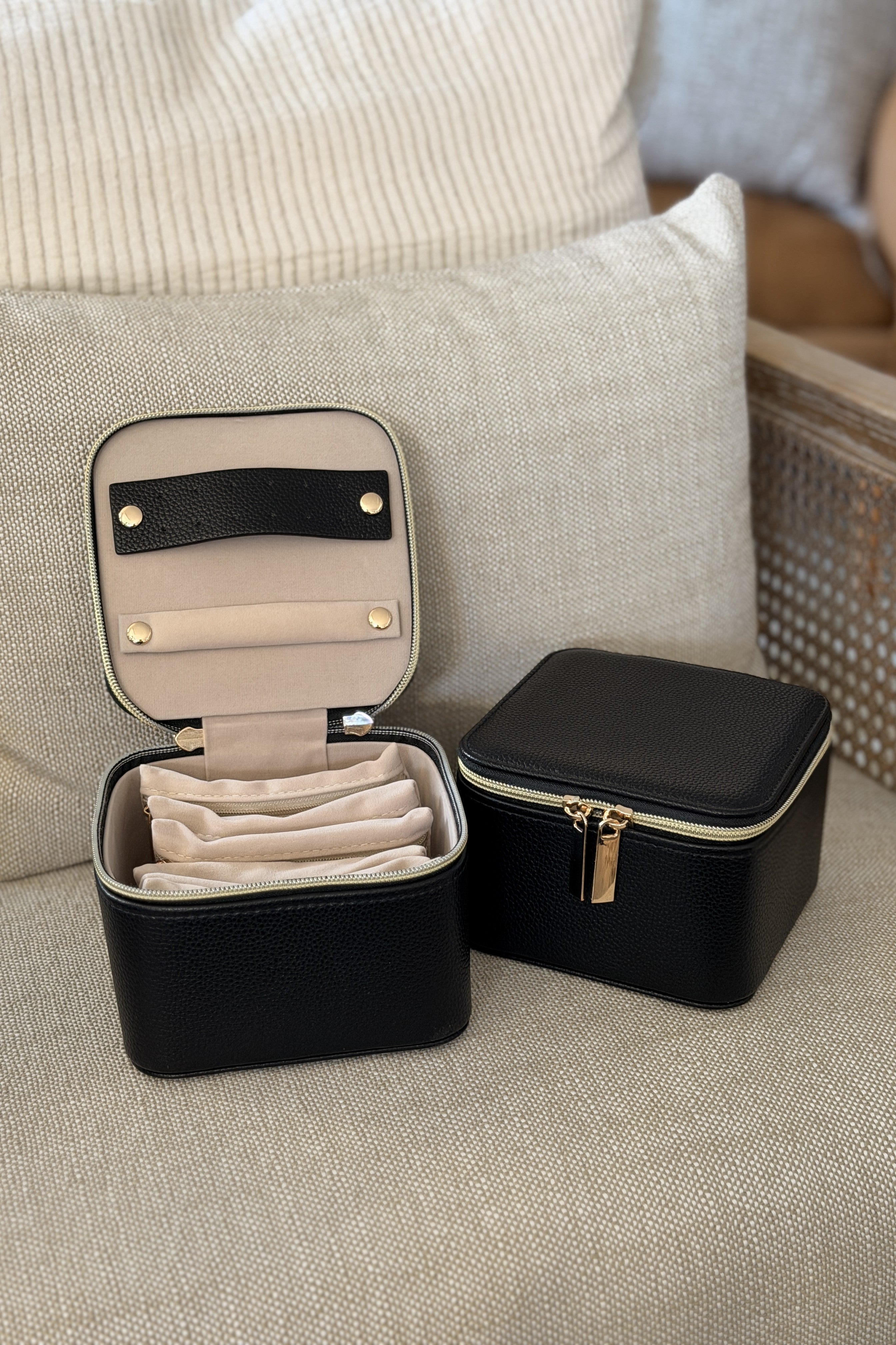 Square Jewellery Travel Box - Black - Paula Ryan