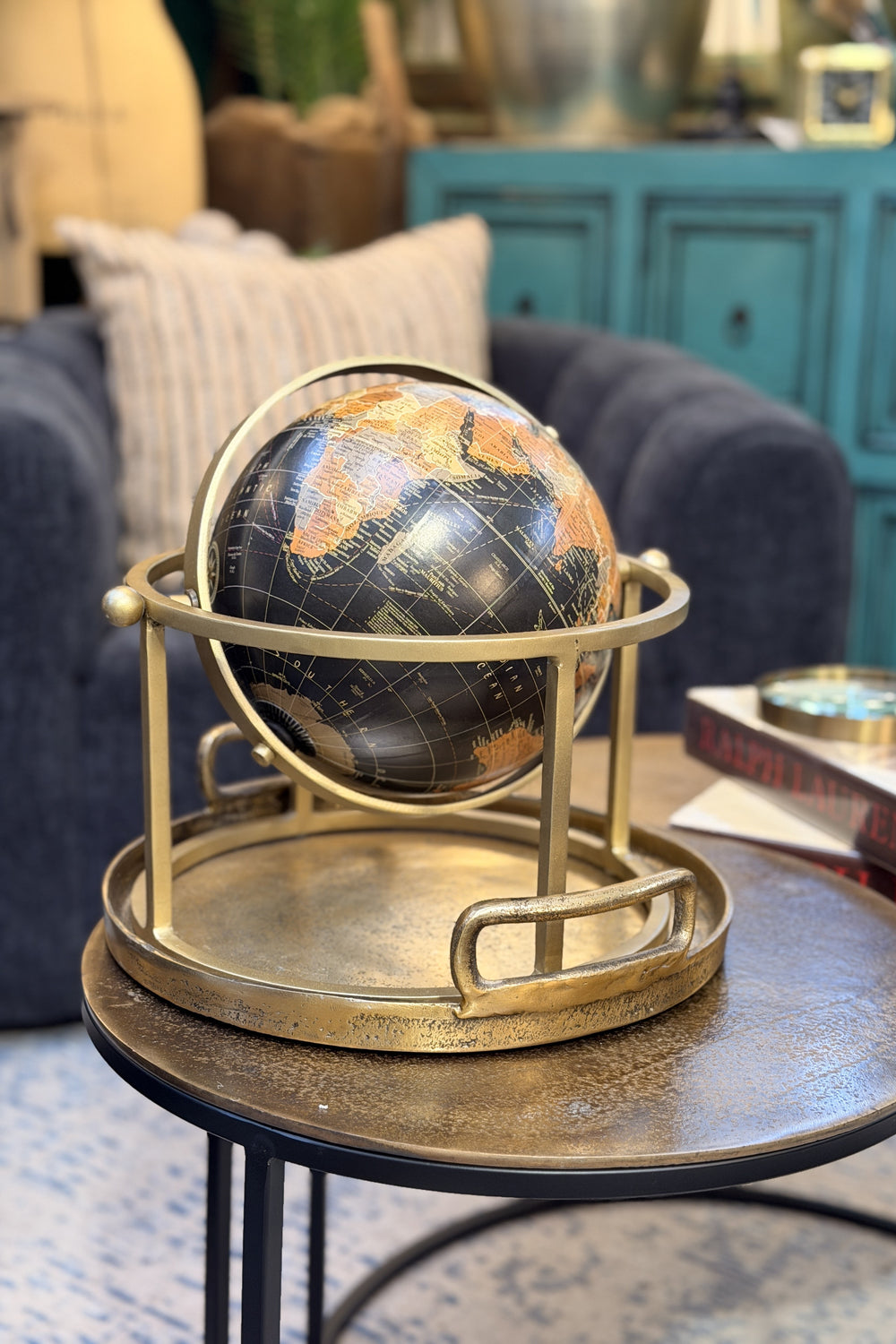 Brass Atlas Globe