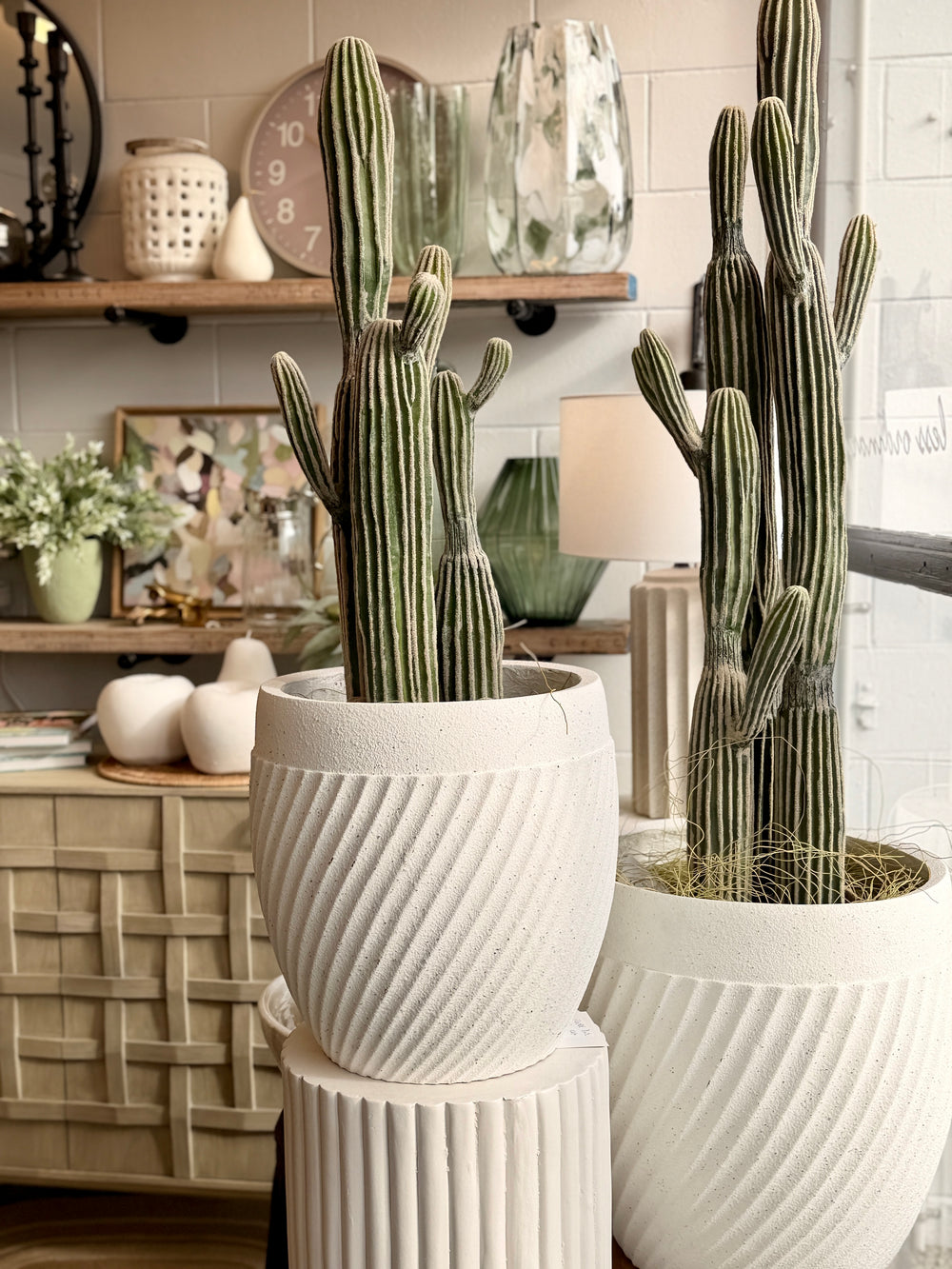 Faux Saguaro Cactus - Potted