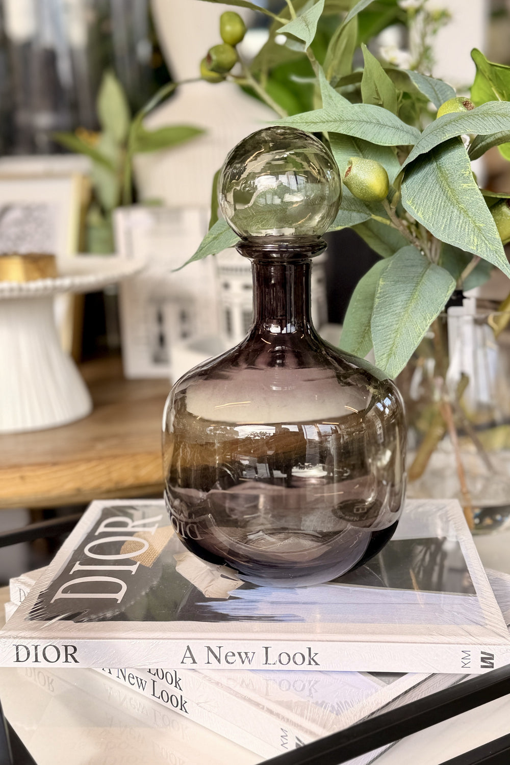 Black Glass Decanter - Large