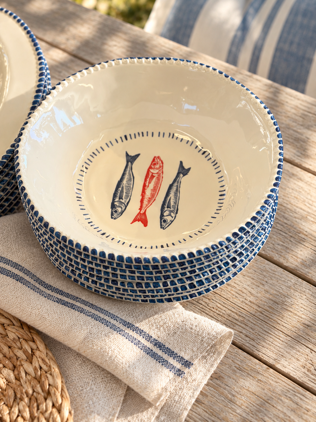 Multicolour Sardine Bowl – Nautical Melamine - Magpie Style