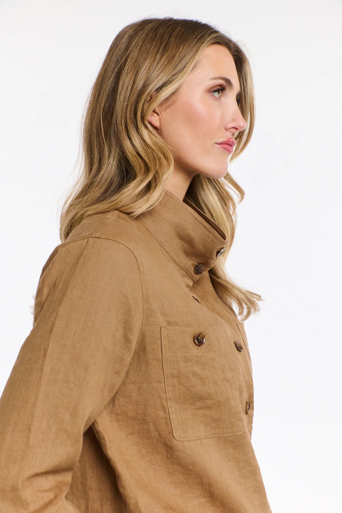 365 DAYS Rowan Linen Bomber Jacket - Toffee - Magpie Style