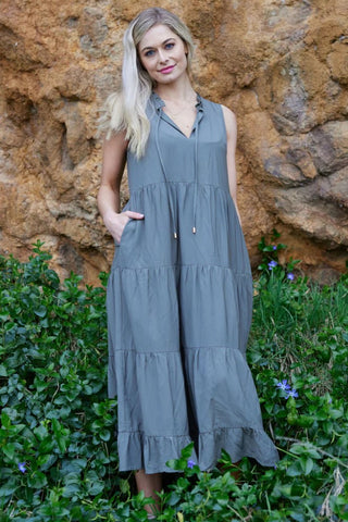 DRAMA THE LABEL Sloane Dress - Khaki