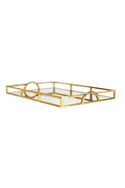 Celeste Mirrored Gold Tray - Small - Magpie Style