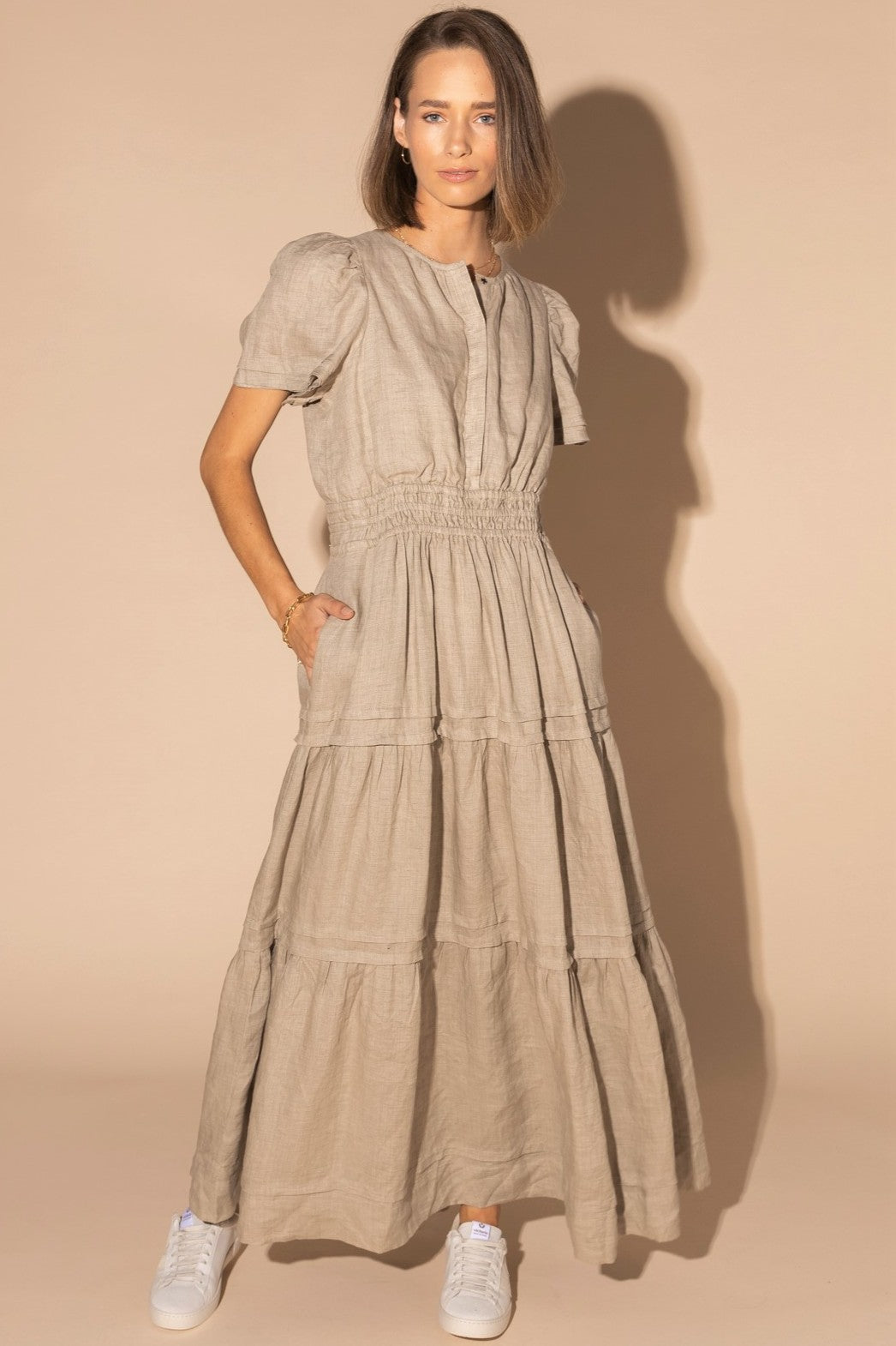 LOUGHLIN Central Dress - Natural - Magpie Style