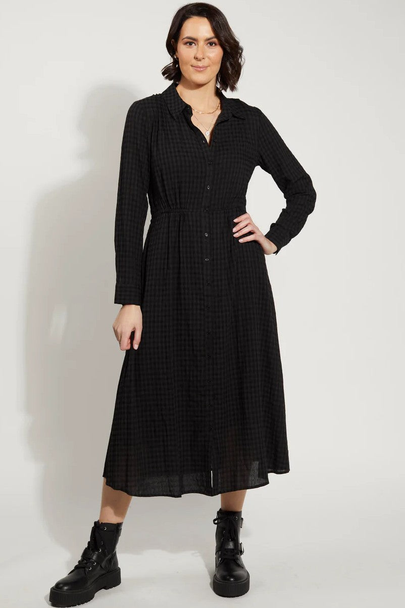 DRAMA THE LABEL Canterbury Dress - Black Checker - Magpie Style