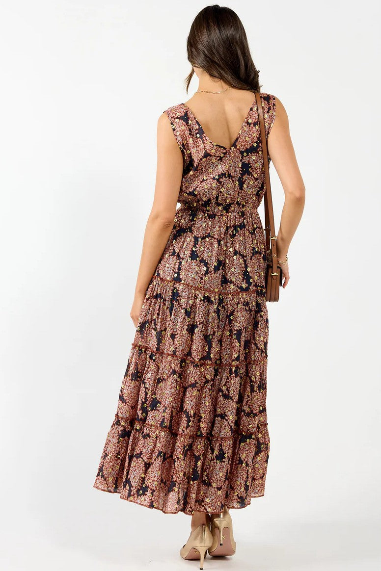 DRAMA THE LABEL Athens Dress - Burgundy Metallic - Magpie Style