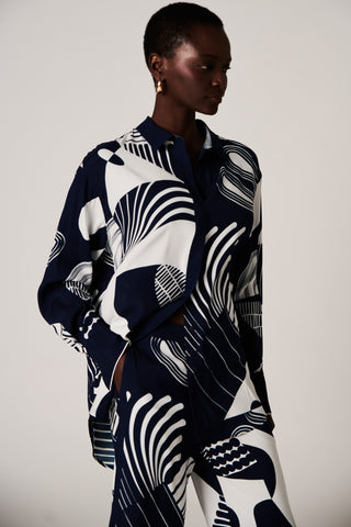 HERZEN'S ANGELEGENHEIT Collared Shirt - Marino Superwhite