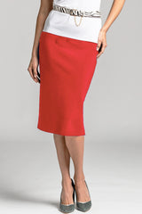 PAULA RYAN Stretch Pencil Skirt Bonded Microjersey - Grenadine