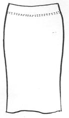 PAULA RYAN ESSENTIALS Regular Stretch Pencil Skirt - Bonded Microjersey - White - Paula Ryan