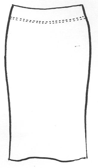 PAULA RYAN ESSENTIALS Regular Stretch Pencil Skirt - Bonded Microjersey - White - Paula Ryan