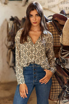 LAUREN VIDAL Bold Blouse - Palme - Magpie Style
