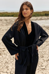 LAUREN VIDAL Ambre Kimono - Noir