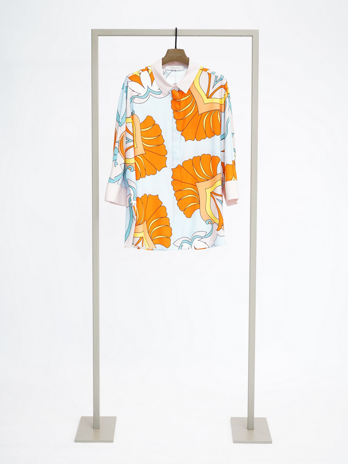 HERZENS Blouse - Orange Breeze Multi - front view