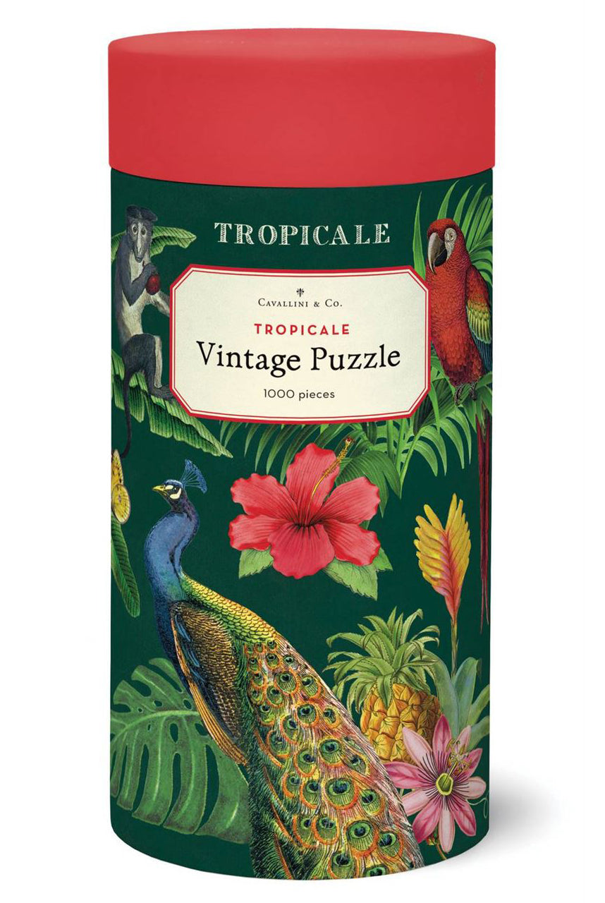 Cavallini & Co - Tropicale 1000 Piece Vintage Puzzle - Magpie Style