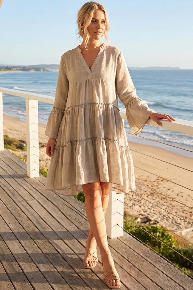 EADIE Como Dress - Natural - Magpie Style