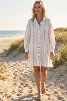 EADIE Carter Fundamental Shift Dress - Off White - Magpie Style