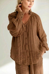 EADIE Mika Blouse - Clay