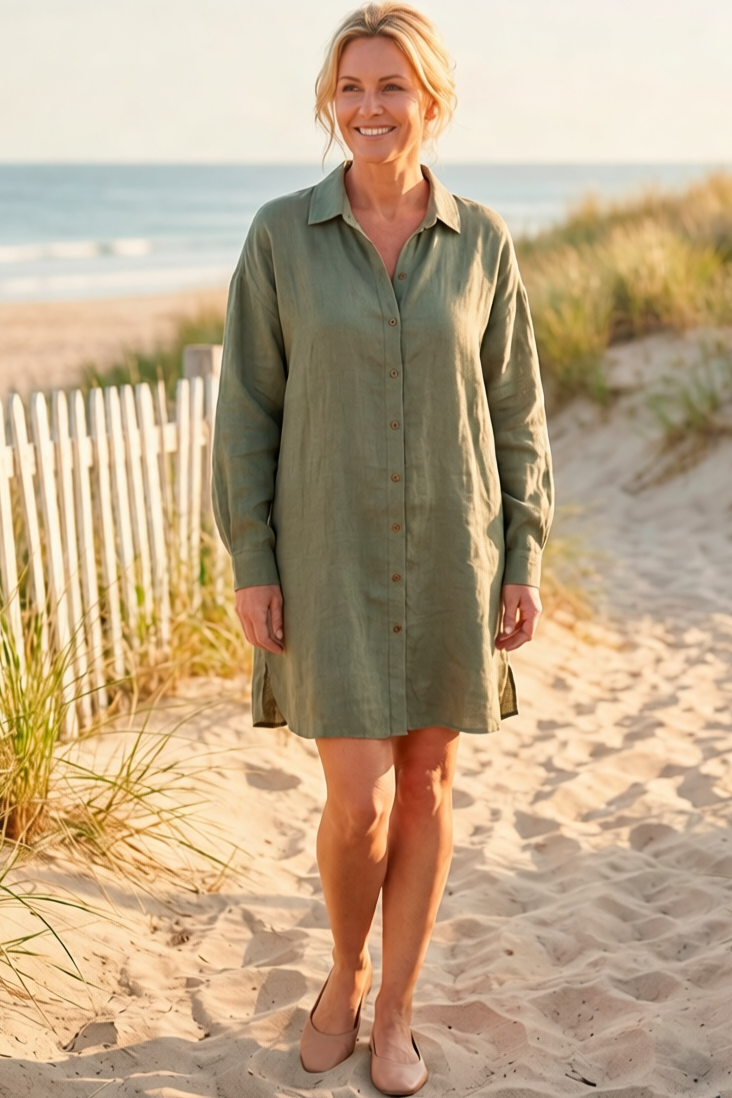 EADIE Fundamental Shift Dress - Pistachio - Magpie Style