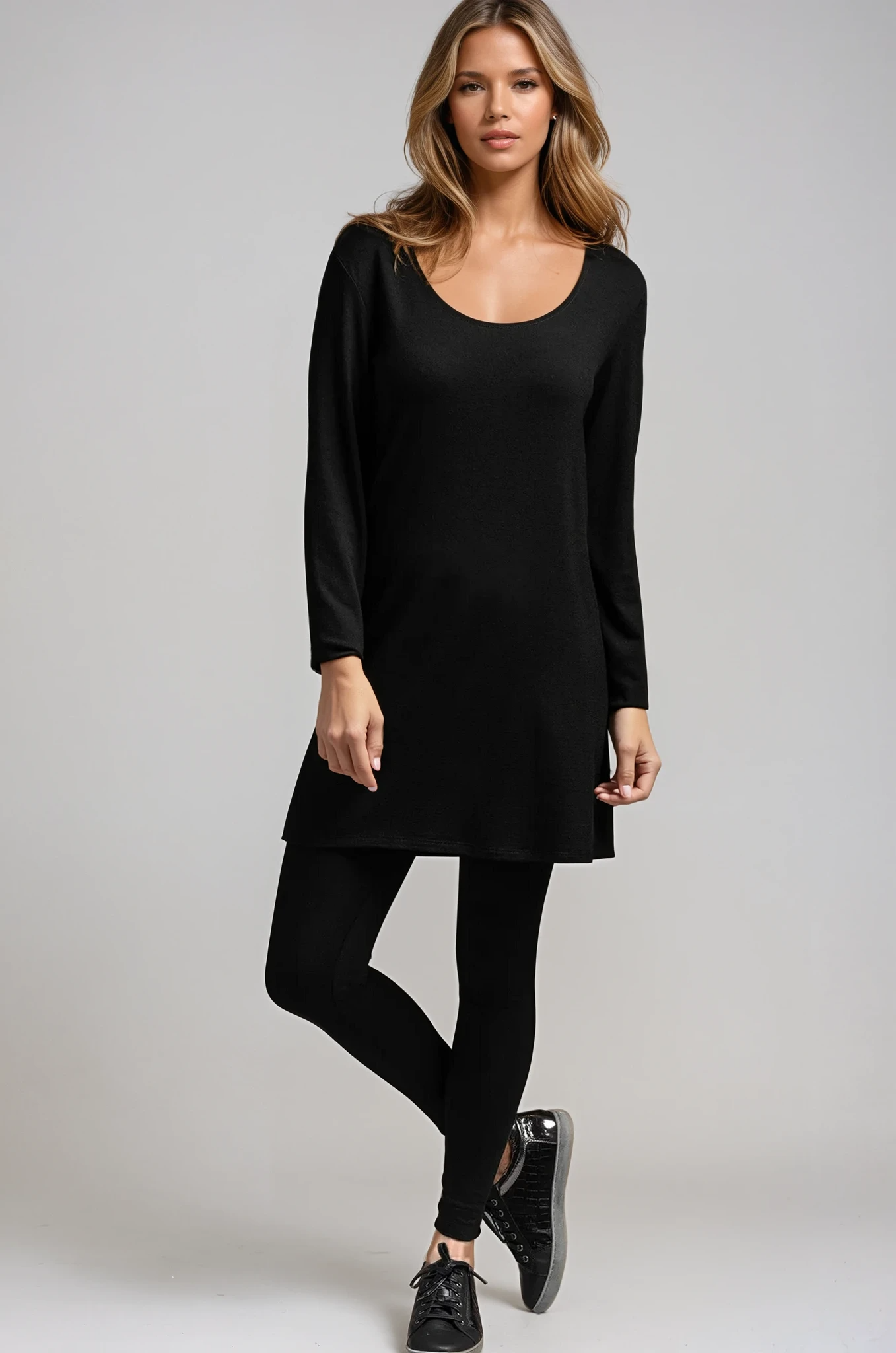 PAULA RYAN Easy Fit Scoop Neck Tunic - Merino - Paula Ryan