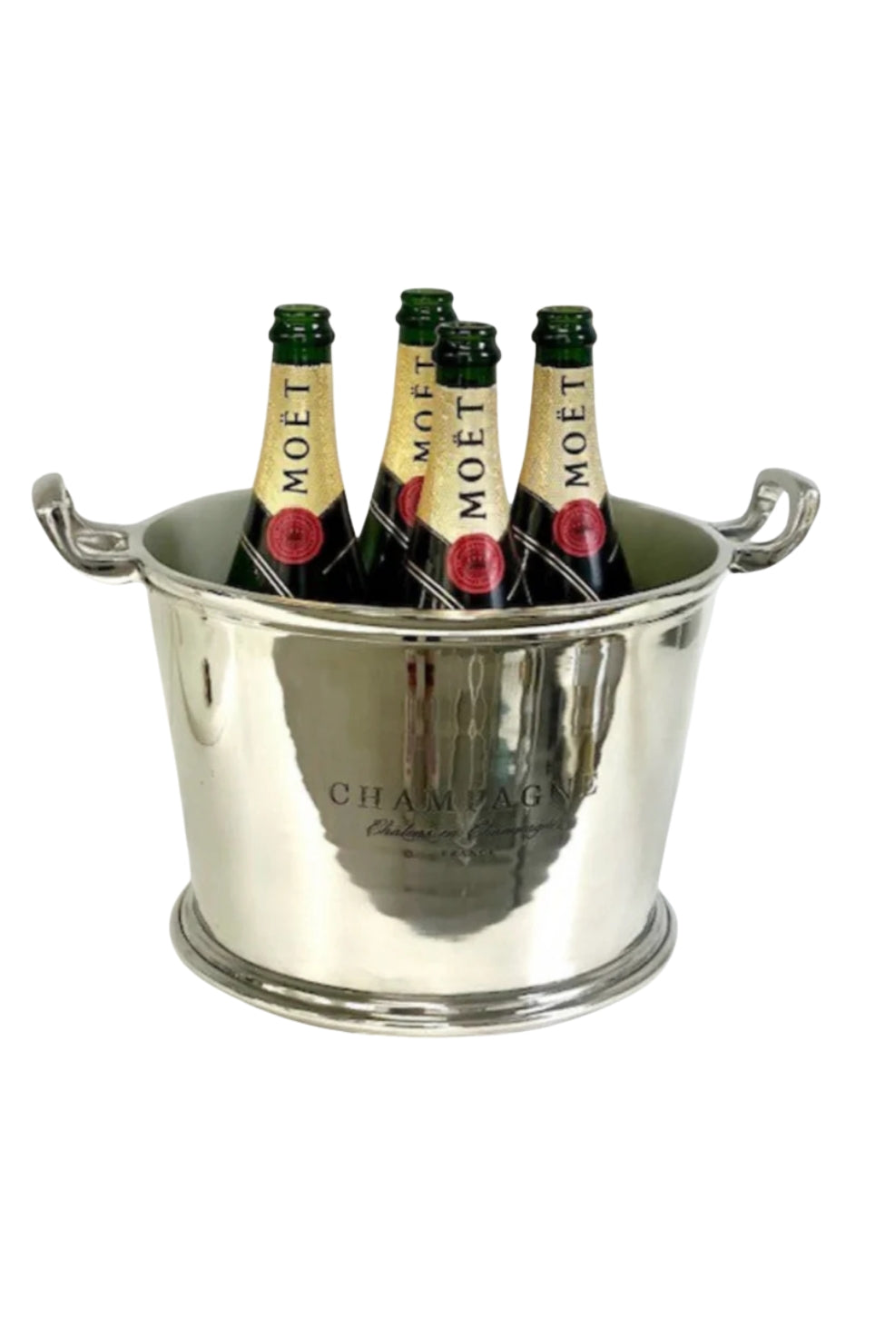 Nickel Champagne Bucket w/ Handle - Magpie Style