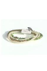 LINDI KINGI Beaded Bracelet Set - Peridot, Opal and Gold