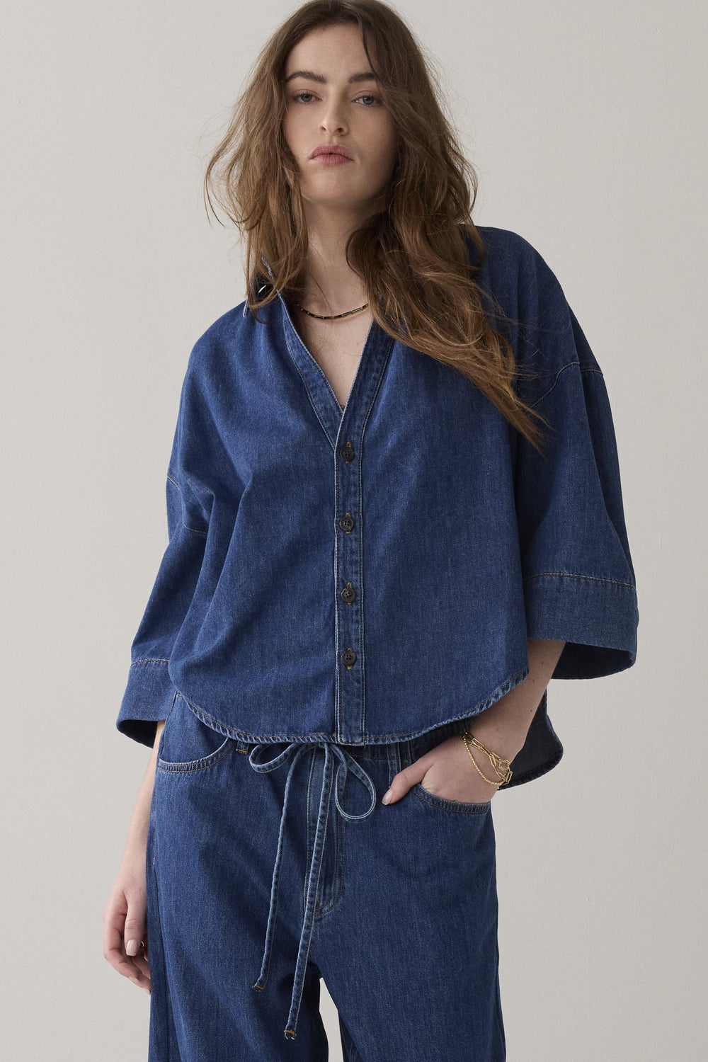 SUMMUM Denim Kimono Jacket