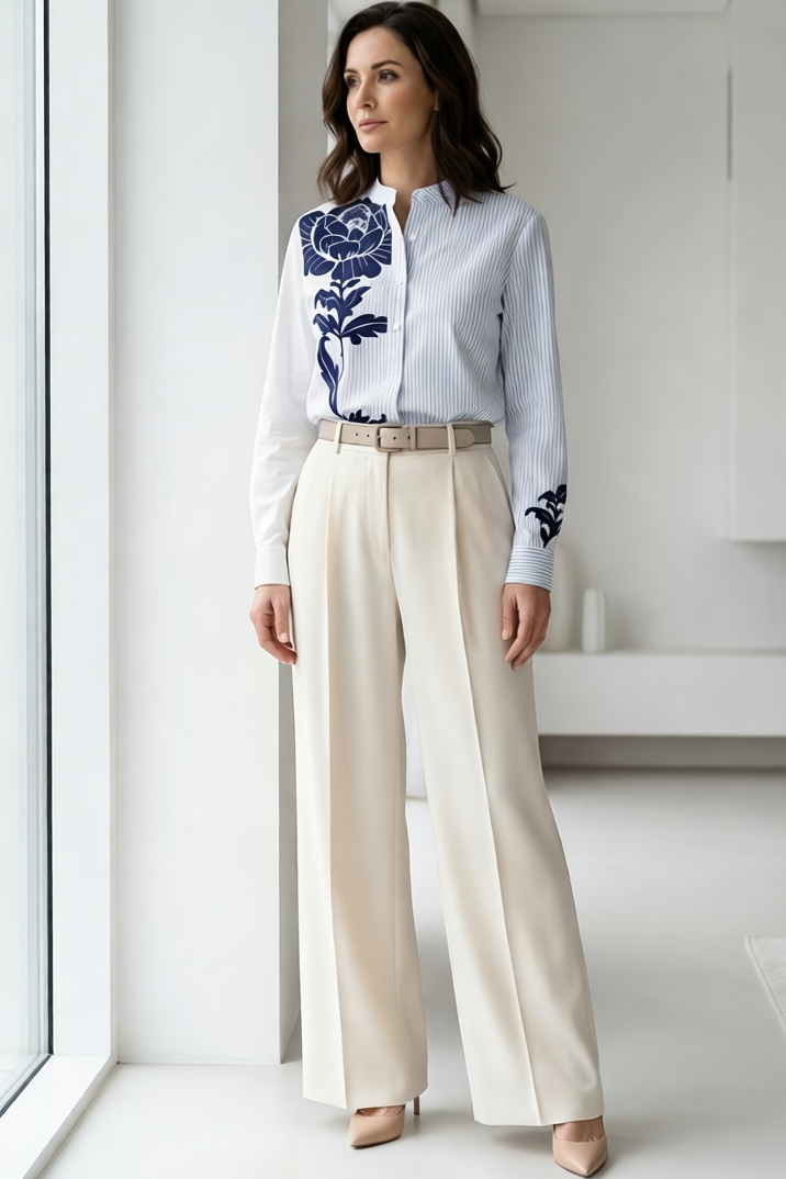 HERZEN'S ANGELEGENHEIT Marina Marino Blouse - Superwhite - Magpie Style