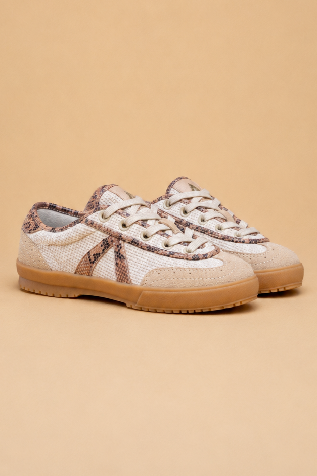 ASFVLT Swing Sneaker - Tan/Snake - Magpie Style
