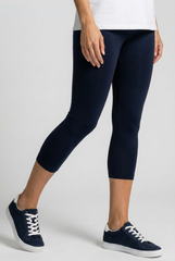 PAULA RYAN Capri Legging - Navy Ecovero