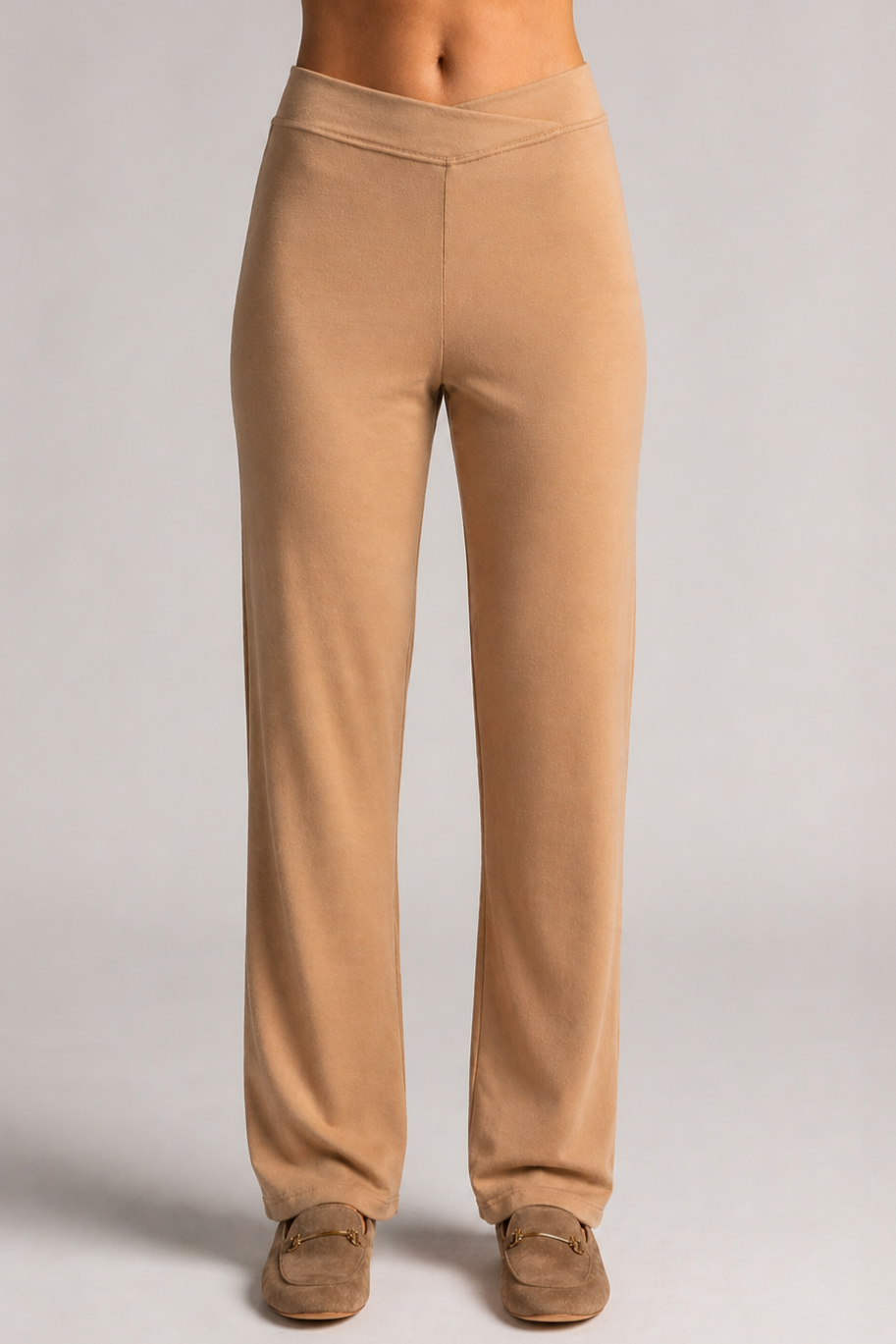PAULA RYAN Straight Leg Lounge Pant - Merino Camel - Paula Ryan