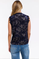 365 DAYS Maya Mesh V-Neck Tank - Midnight