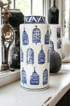 MAGPIE HOME Tall Handpainted Birdcage Jar - Magpie Style