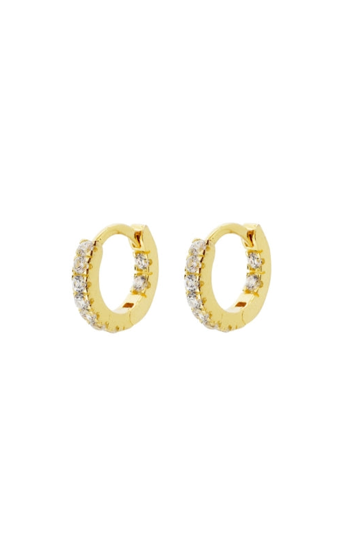 Clear Crystal Huggies - 18ct gold plated
