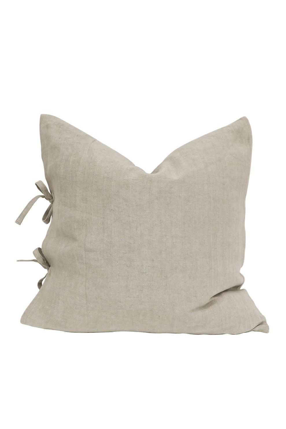 Flax Tie Cushion - Light Grey - Magpie Style