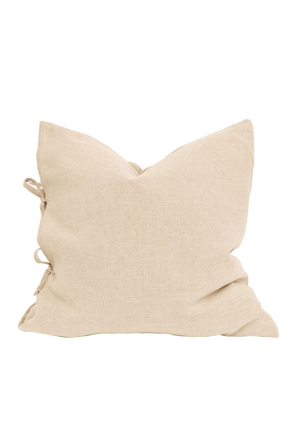 Flax Tie Cushion - Natural - Magpie Style
