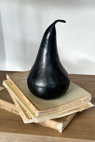 Large Black Marble Pear