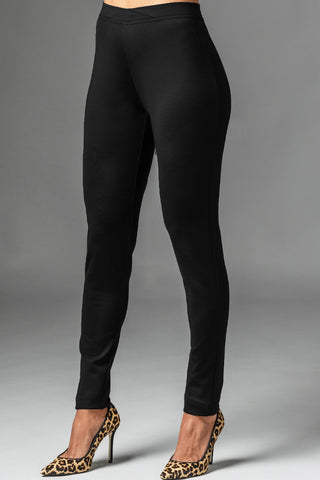 PAULA RYAN Crossover Waist Legging - Black Roma