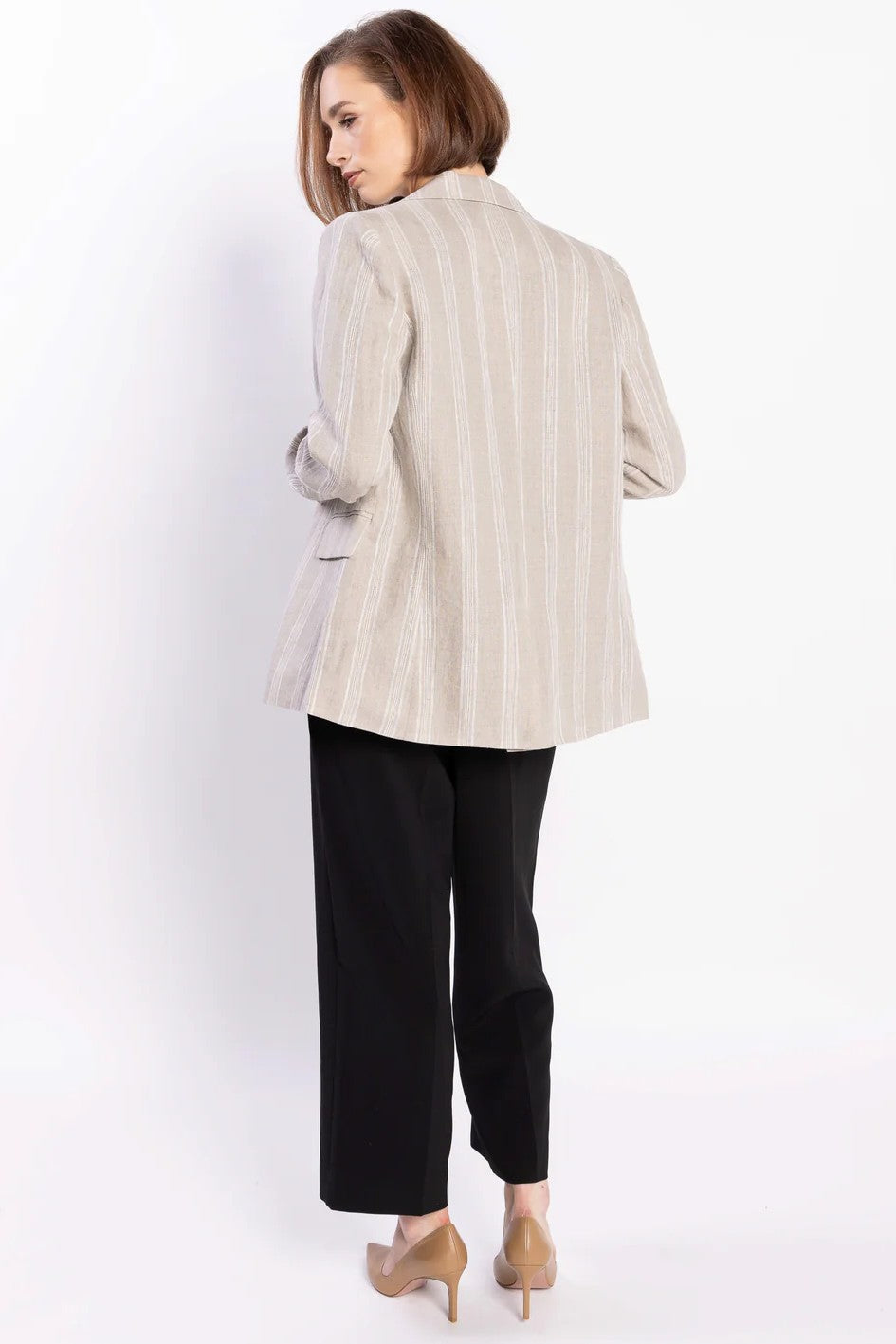 LOUGHLIN Living Blazer - Natural Stripe - Magpie Style